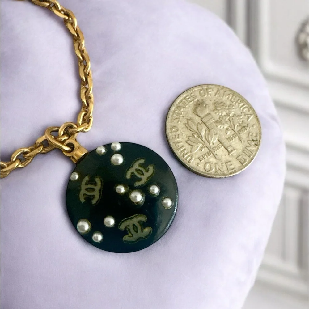 Chanel Necklace Black Resin
